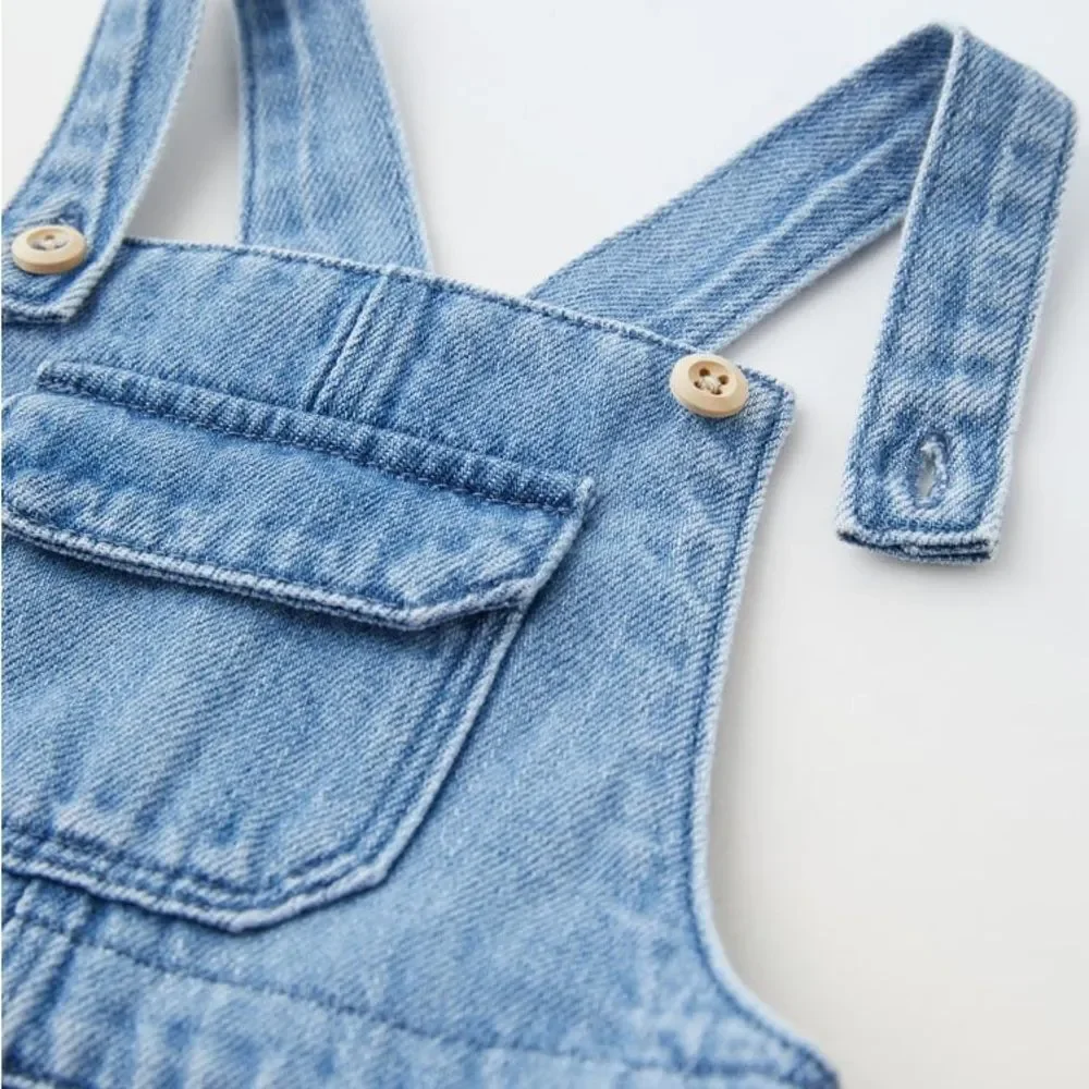 Zara Denim Overalls Jean 9-12‎ months NWT